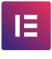 Elementor logo representing WordPress page builder for designing websites visually