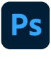 Adobe Photoshop logo representing professional image editing and graphic design software