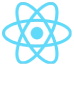 React logo representing modern front-end web development framework