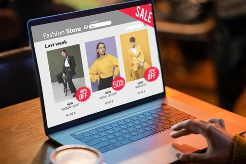 Ecommerce website design for online store shopping website SEO